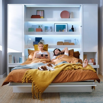 Sklápěcí postel BED CONCEPT 1 bílá/vysoký lesk, 180x200 cm 6