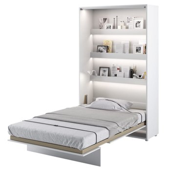 Jednolůžková sklápěcí postel BED CONCEPT 1 bílá vysoký lesk, 120x200 cm 2