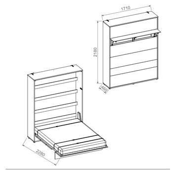Sklápěcí postel BED CONCEPT 1 bílá, 160x200 cm 4
