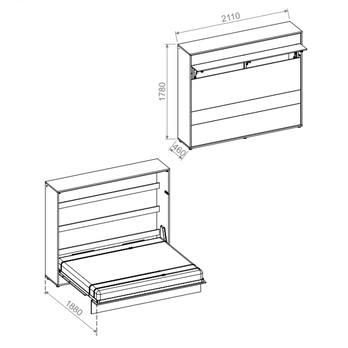 Sklápěcí postel BED CONCEPT 2 bílá, 160x200 cm 4