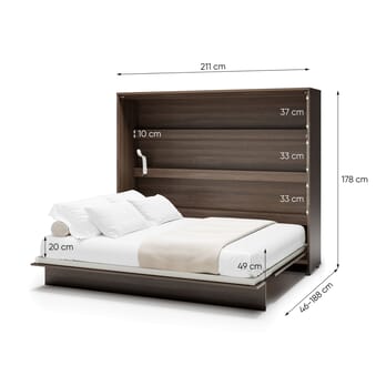 Sklápěcí postel BED CONCEPT 2 dub dunin, 160x200 cm 8