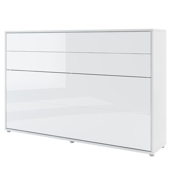 Jednolůžková sklápěcí postel BED CONCEPT 2 bílá vysoký lesk, 120x200 cm 2