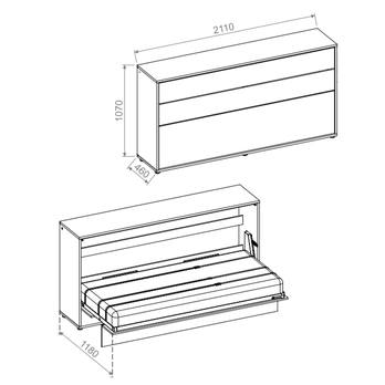 Sklápěcí postel BED CONCEPT 4 dub artisan, 90x200 cm 4