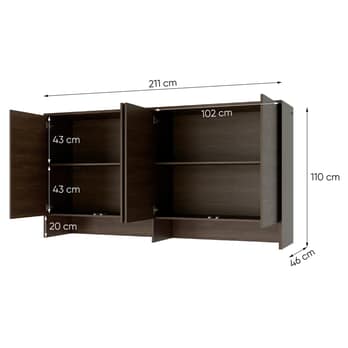 Policový nástavec k posteli BED CONCEPT 90H dub dunin 8