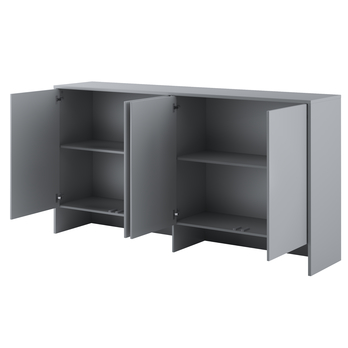 Policový nástavec k posteli BED CONCEPT 90H šedá, 90x200 cm 1