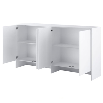 Policový nástavec k posteli BED CONCEPT 90H bílá/vysoký lesk, 90x200 cm 1