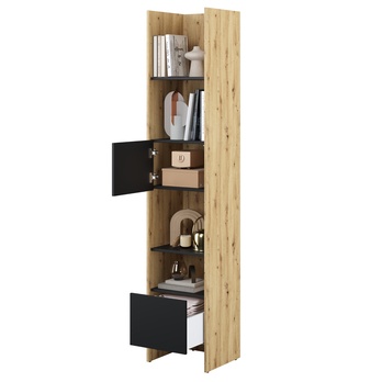 Regál BED CONCEPT BC-23 dub artisan/černá 1