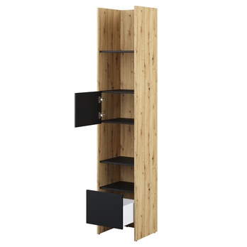 Regál BED CONCEPT BC-23 dub artisan/černá 2
