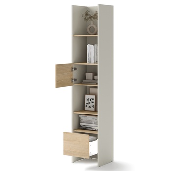 Regál BED CONCEPT BC-23 kašmírová/dub nagano 1