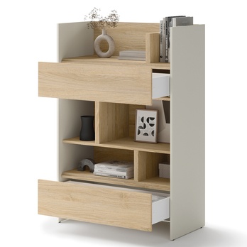 Regál  BED CONCEPT BC-26 kašmírová/dub nagano 1