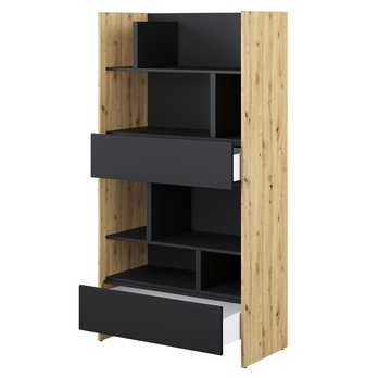 Regál BED CONCEPT BC-28 dub artisan/černá 2