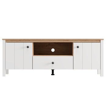 TV komoda BEDFORD 1Z2D bílá/dub artisan 3