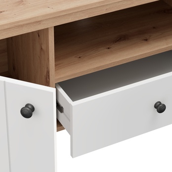 TV komoda BEDFORD 1Z2D bílá/dub artisan 4