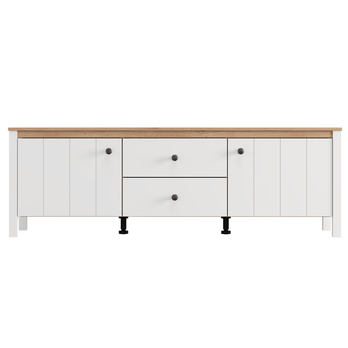 TV komoda BEDFORD 2Z2D bílá/dub artisan 4