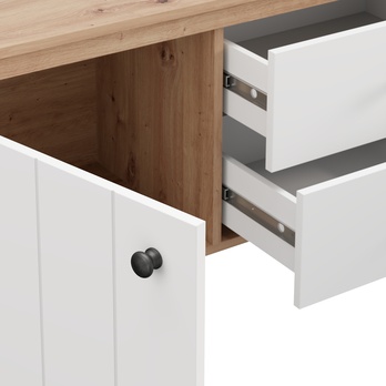 TV komoda BEDFORD 2Z2D bílá/dub artisan 5