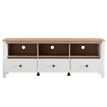 TV komoda BEDFORD 3Z bílá/dub artisan 2