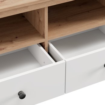 TV komoda BEDFORD 3Z bílá/dub artisan 4