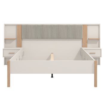Postel s nočními stolky BELFORT kašmírová/dub artisan 3