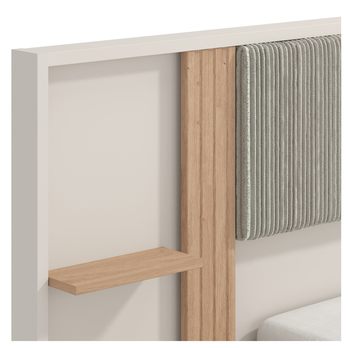Postel s nočními stolky BELFORT kašmírová/dub artisan 4