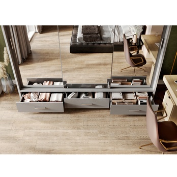 Šatní skříň BELINDA šedá 2