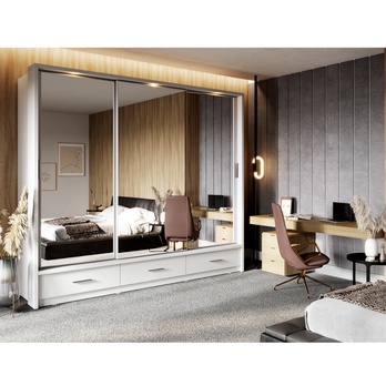 Šatní skříň BELINDA bílá 1