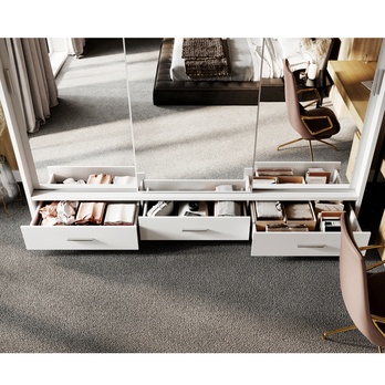 Šatní skříň BELINDA bílá 2