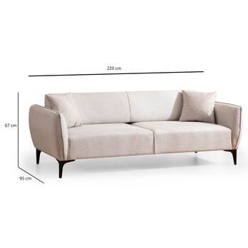 Pohovka BELISSIMO II krémová 7