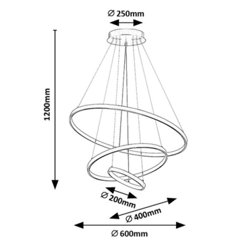 Závěsné svítidlo BELIZA 3 zlatá 9