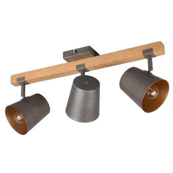 Bodové svítidlo BELL 3 přírodní/šedá/zlatá 1