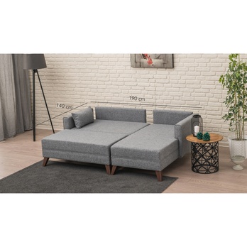 Sedací souprava BELLA SOFT pravá, šedá 2