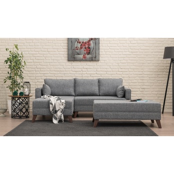 Sedací souprava BELLA SOFT levá, šedá 1