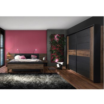 Šatní skříň BELLEVUE ušlechtilý dub/dub černý 1