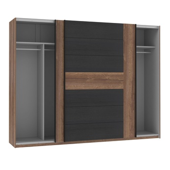 Šatní skříň BELLEVUE ušlechtilý dub/dub černý 2