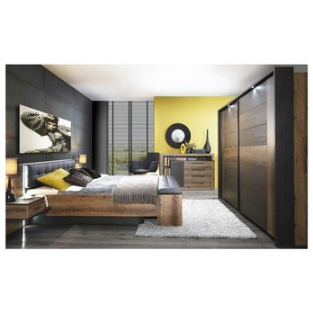 Rámová lišta s LED osvětlením BELLEVUE dub černý 3