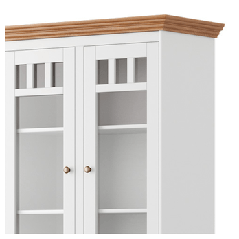 Vitrína BELLU 2D dub/bílá 2