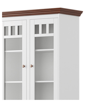 Vitrína BELLU 2D ořech/bílá 2