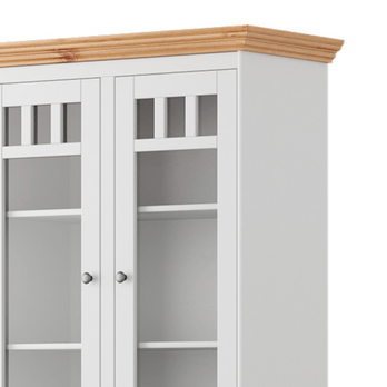 Vitrína BELLU 2D přírodní/bílá 2