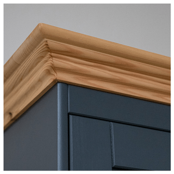 Vitrína  BELLU 2D borovice/grafit 7