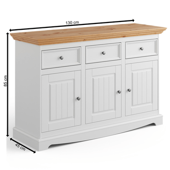 Komoda BELLU 3.3 borovice/bílá 9