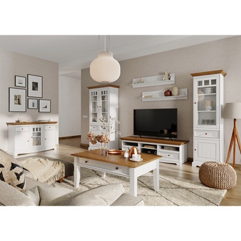 Komoda BELLU 3D dub/bílá 2