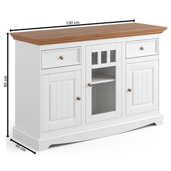 Komoda BELLU 3D dub/bílá 9