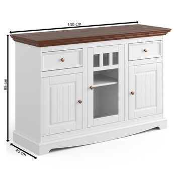 Komoda BELLU 3D ořech/bílá 6