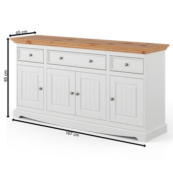 Komoda BELLU 4.3 borovice/bílá 8