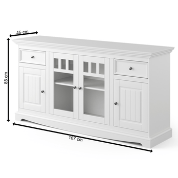 Komoda BELLU 4D bílá 6