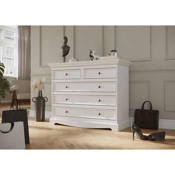 Komoda BELLU 5S bílá 1