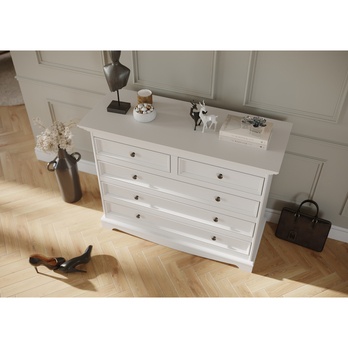 Komoda BELLU 5S bílá 2