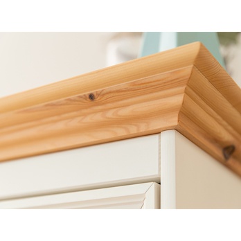 Komoda BELLU 5S borovice/bílá 3