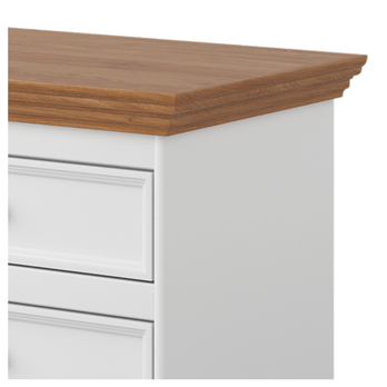 Noční stolek BELLU dub/bílá 1