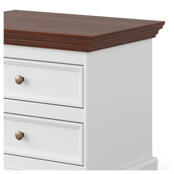 Noční stolek BELLU ořech/bílá 1