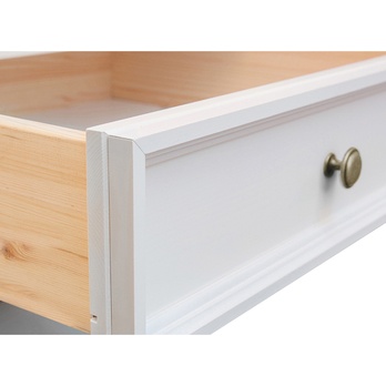 Vitrína BELLU levá, ořech/bílá 2